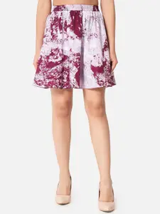 ALL WAYS YOU Tie & Dye Crepe Flared Skirt
