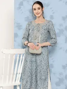 Varanga Women Bandhani Printed Gotta Patti Kurta