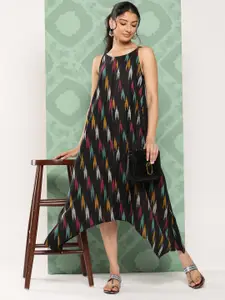 Varanga Self Design A-Line Midi Dress