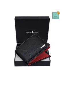 URBAN FOREST Men Leather RFID Two Fold Wallet