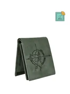 URBAN FOREST Men Leather RFID Two Fold Wallet