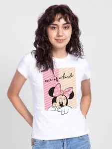 Bewakoof X Disney Minnie Mouse Printed Cotton T-Shirt