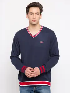 Ajile by Pantaloons Men Navy Blue Solid Pullover