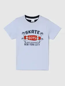 max Boys Typography Printed Cotton T-shirt
