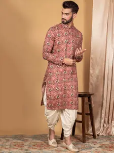 KISAH Mandarin Collar Ethnic Motifs Printed Straight Kurta