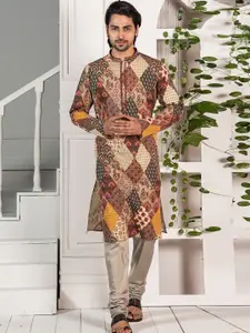 KISAH Ethnic Motif Printed Mandarin Collar Kurta