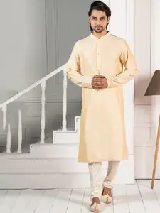 KISAH Mandarin Collar Cotton Straight Kurta