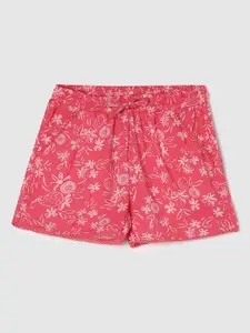 max Girls Floral Printed Mid Rise Shorts