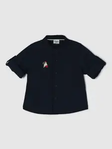 max Infant Boys Mandarin Collar Cotton Casual Shirt
