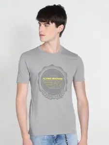 Flying Machine Brand Logo Printed Cotton T-shirt