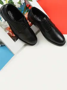 Red Chief Men Black Genuine Leather Formal Derbys
