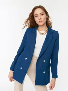 Trendyol Cotton Notched Lapel Single-Breasted Blazers