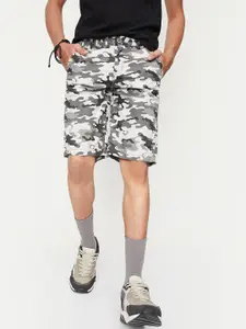 max Teens Boys Camouflage Printed Pure Cotton Sports Shorts
