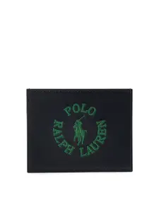 Polo Ralph Lauren Men Brand Logo Embroidered Nappa Leather Card Case