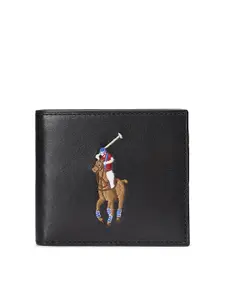 Polo Ralph Lauren Men Pony Logo Printed Leather Bi-Fold Wallet