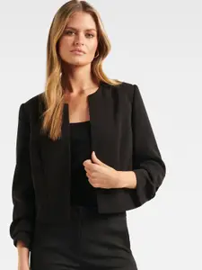 Forever New Tailored Fit Front Open Collarless Blazer