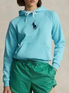 Polo Ralph Lauren Brand Logo Embroidered Shrunken Fit Big Pony Hooded Sweatshirt