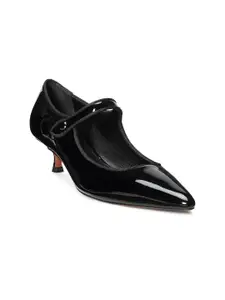 Polo Ralph Lauren Leather Pointed-Toe Kitten Pumps
