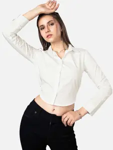 NEOFAA Spread Collar Cotton Casual Shirt