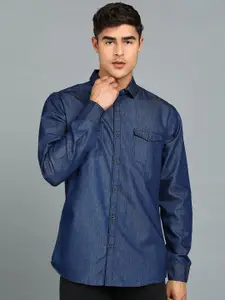 Urbano Fashion Long Sleeves Slim Fit Denim Casual Shirt