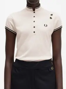 Fred Perry High Neck Pure Cotton T-shirt