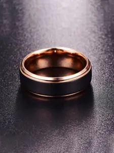 Yellow Chimes Men Silver-Plated Stainless Steel Finger Ring