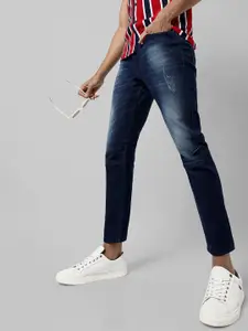 Campus Sutra Men Smart Slim Fit Mildly Distressed Heavy Fade Stretchable Cotton Jeans