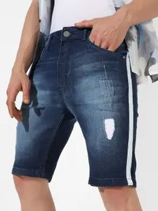 Campus Sutra Men Medium-Washed Regular Fit Denim Shorts