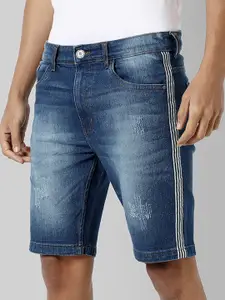 Campus Sutra Men Light-Washed Regular Fit Denim Shorts