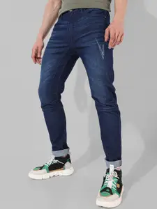 Campus Sutra Men Smart Slim Fit Low Distressed Light Fade Stretchable Cotton Jeans