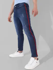 Campus Sutra Men Smart Slim Fit Mildly Distressed Light Fade Stretchable Cotton Jeans