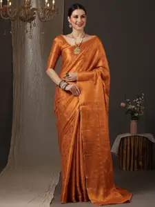 Saree mall Woven Design Zari Silk Blend Kanjeevaram Saree
