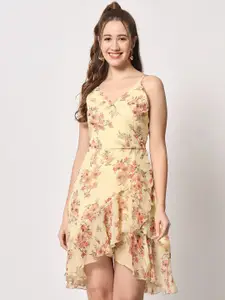 D 'VESH Floral Print Georgette Dress