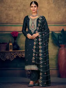 Stylee LIFESTYLE Embroidered Pure Silk Unstitched Dress Material