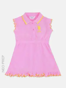 U.S. Polo Assn. Kids Girls Pure Cotton A-line Dress