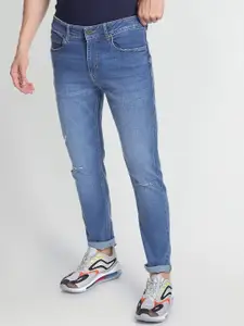 Flying Machine Men Slim Fit Low Distress Heavy Fade Low Rise Stretchable Jeans