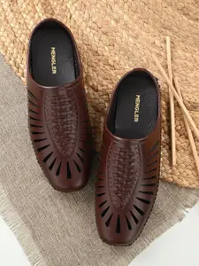 MENGLER Men Synthetic Leather Shoe-Style Slip-On Sandals