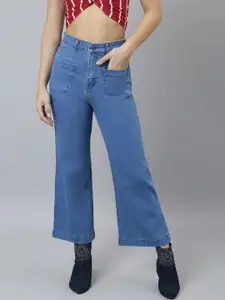 GUTI Women Bootcut High-Rise Stretchable Cotton Jeans