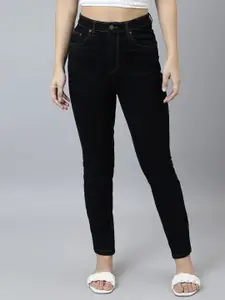 GUTI Women Slim Fit High-Rise Stretchable Cotton Jeans