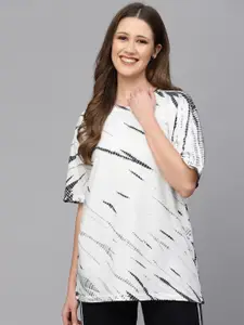 Strong And Brave Women Tie and Dye Dyed Drop-Shoulder Sleeves Anti Odour T-shirt