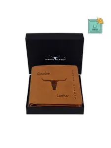 URBAN FOREST Men Leather RFID Two Fold Wallet
