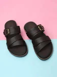 CODE by Lifestyle Men Open Toe Comfort Sandals With Buckle Detail