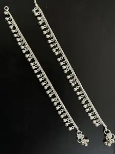 Arte Jewels Women Sterling Silver-Plated Anklets