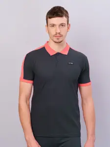 Technosport Polo Collar Antimicrobial Slim Fit Training & Gym T-shirt