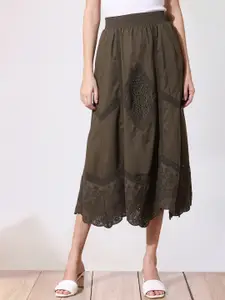 Lakshita Embroidered Pure Cotton Midi Skirt