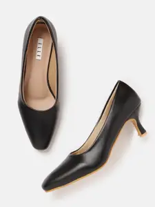 ELLE Women Square Toe Slim Heel Pumps