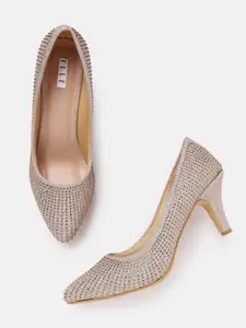ELLE Embellished Slim Heel Pumps