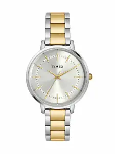 Timex Women Brass Stainless Steel Bracelet Style Straps Analogue Watch TWEL15805
