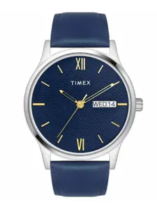 Timex Men Brass Dial & Leather Straps Analogue Watch TW0TG8310