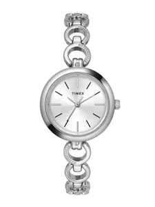 Timex Women Brass Dial & Bracelet Style Straps Analogue Watch TWEL11432